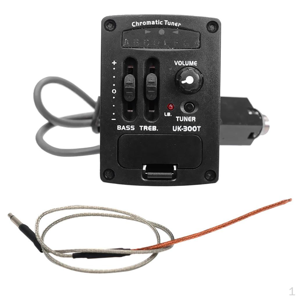 

Укулеле EQ Chromatic 2 Band с мягким пьезо-предусилителем для игры UK-300T - черный, 68 см