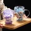 350ml Creative Double Wall Coffee Mug Juice Milk Cups High Borosilicate Glass Cup Mugs with Handles Drinking Utensil Gifts