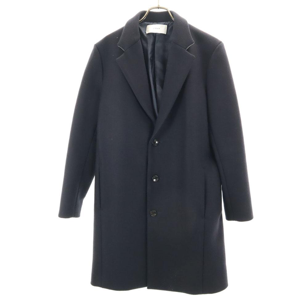 LIDNM Wool Blend Wool Chester Coat M Navy Men's Used