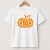 Orange Filigree Pumpkin Shirt Thanksgiving Fall Graphic Tee Unisex