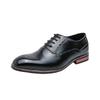 Retro British leather shoes new business dress casual youth breathable pointed shoes groom wedding gift shoes