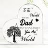 2D Flat Acrylic Heart Decorative Plaque, Tree of Love Design, Home Decor Plaque Hanging Wall Art Decorative Garden Decoration for Room Door Signs Hang