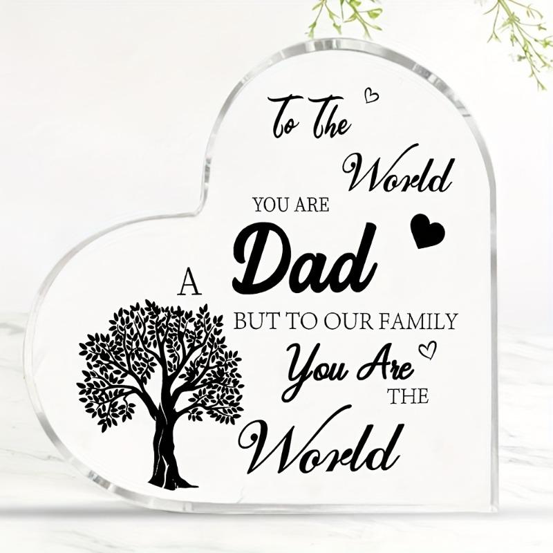 2D Flat Acrylic Heart Decorative Plaque, Tree of Love Design, Home Decor Plaque Hanging Wall Art Decorative Garden Decoration for Room Door Signs Hang