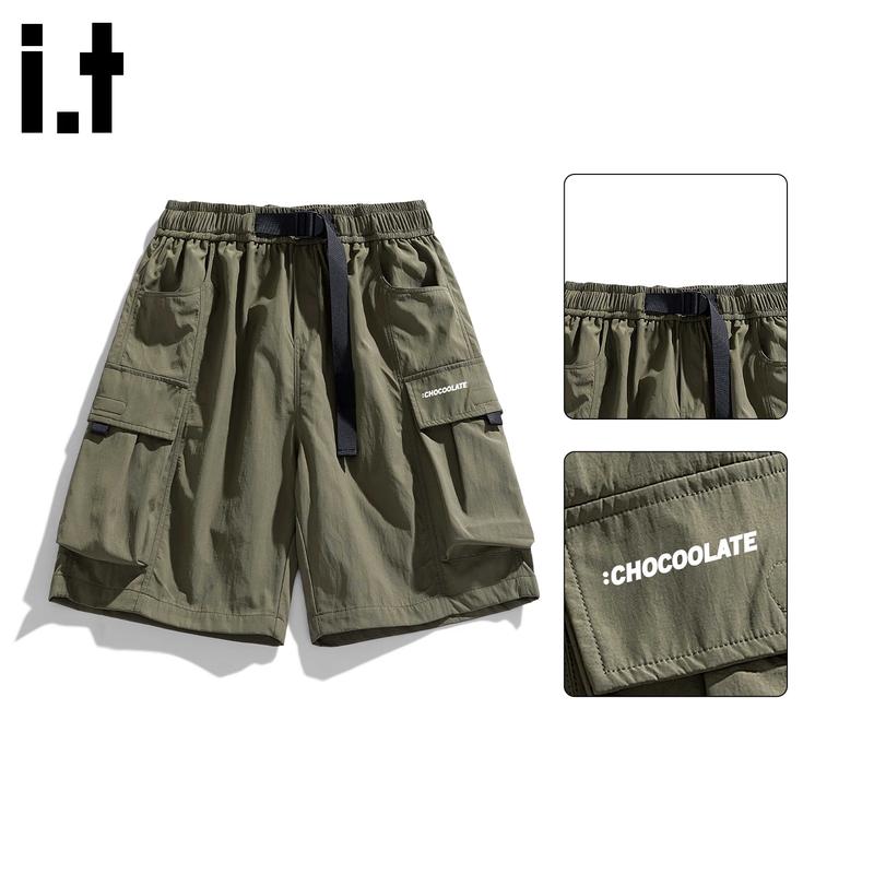 Pantaloncini Cargo Multi-tasche Stile Americano da Uomo