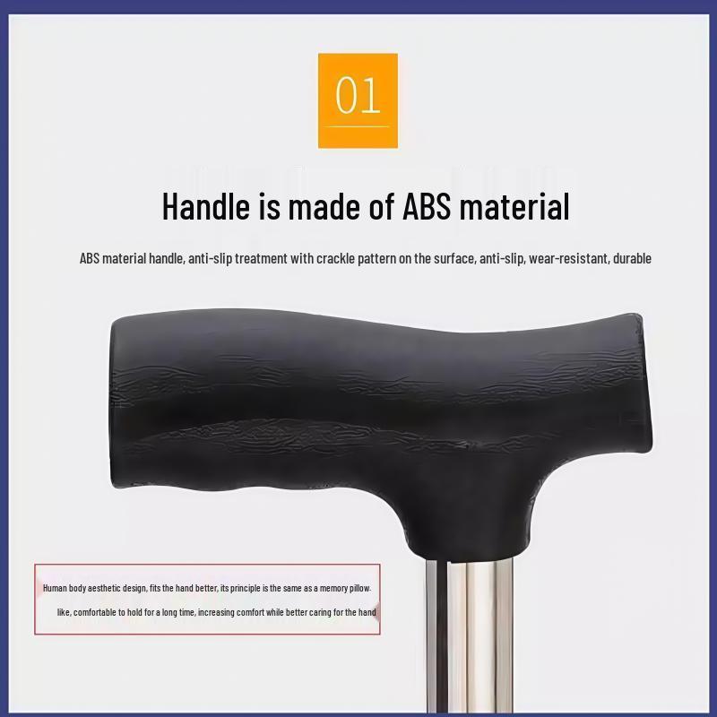 Rutschfester, teleskopierbarer Gehstock aus Edelstahl für Menschen mit Behinderung – leicht und robust