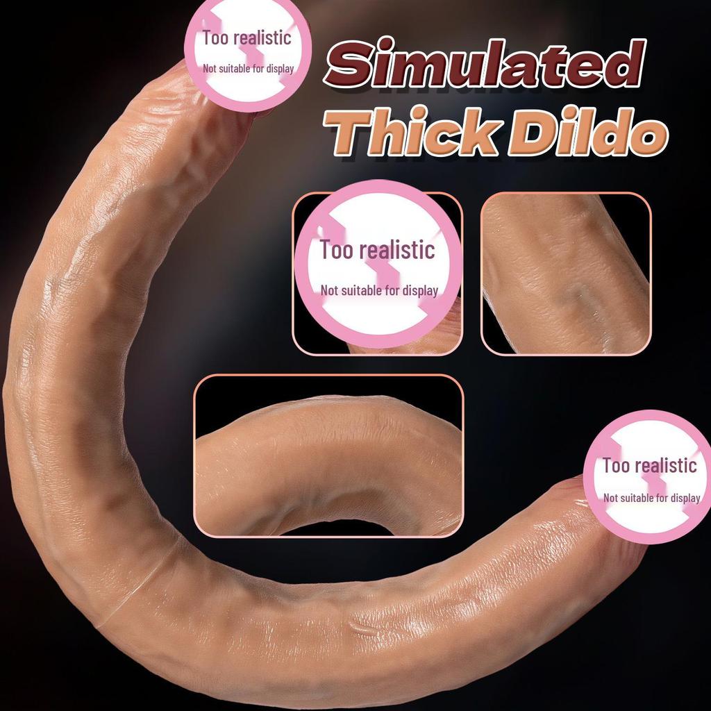 LALA Smok Dwugłowy Silikonowy Dildo - Symulacja Miękkiego Ciała, Bardzo Długi Lesbijski Gadżet Seksualny