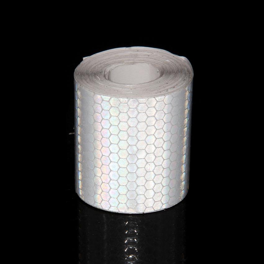 5cmx50m White Shining Reflective Tape Safety Warning Sticker Conspicuity Film Waterproof Adhesive Reflector Strips For Car Truck