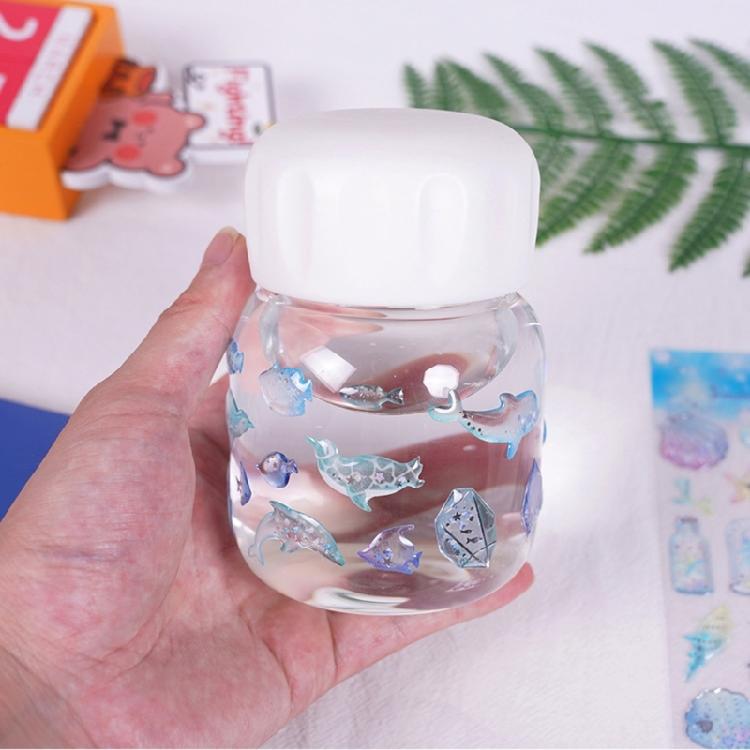 Marine Creature PVC Sticker Embossed Decorative Sticker For Notebook Journal Phone Cover Scrapbooking Embellishments