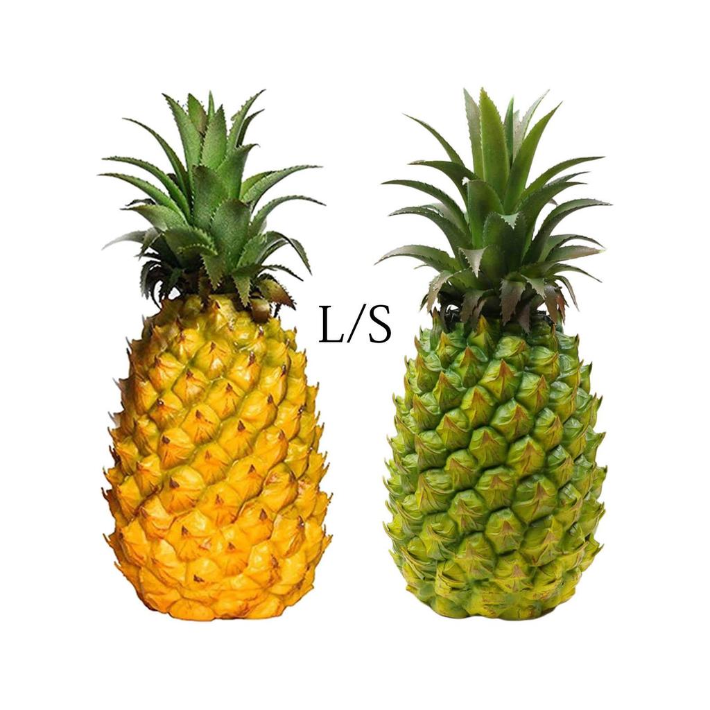 Lifelike Artificial Pineapple Figurine Fake Fruit Decorative Crafts for Children Education Bedroom