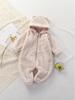 Macacão de Pelúcia para Recém-Nascidos: Macacões e Pijamas com Zíper Quentes para Outono/Inverno