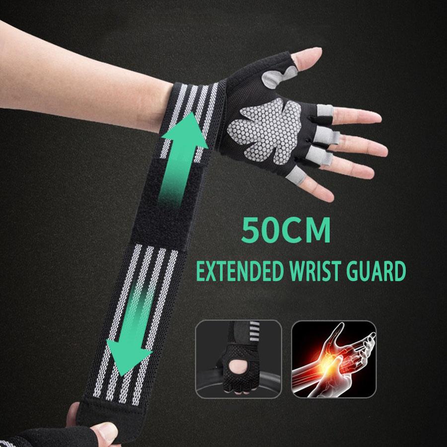 Breathable Workout Gloves,Padded Weightlifting Gloves With Wrist Wraps Support, Full Palm Protection,Grip For Gym Training
