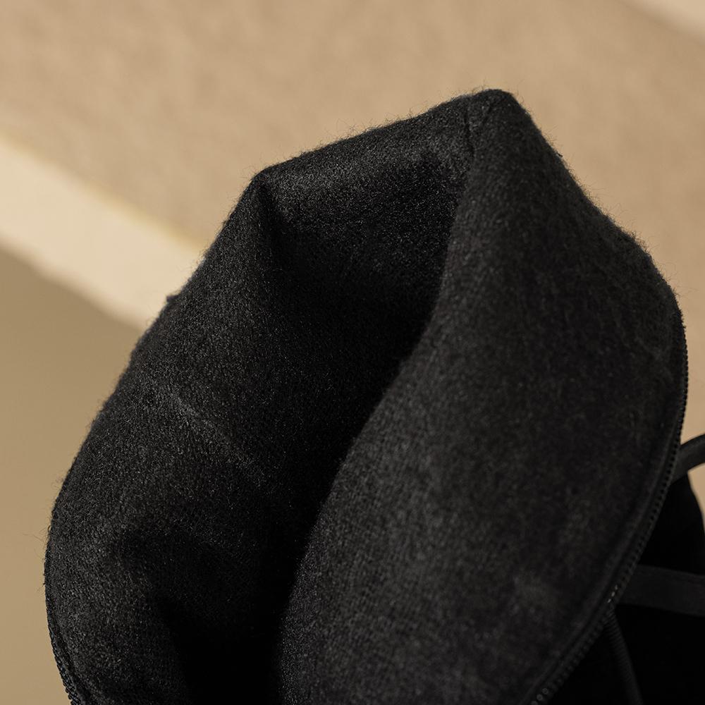 Red Black Women Knee High Boots High Square Heel Big Size 47