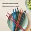 Chuidahuang Color-Coded Antibacterial Alloy Chopsticks, 5 Pairs