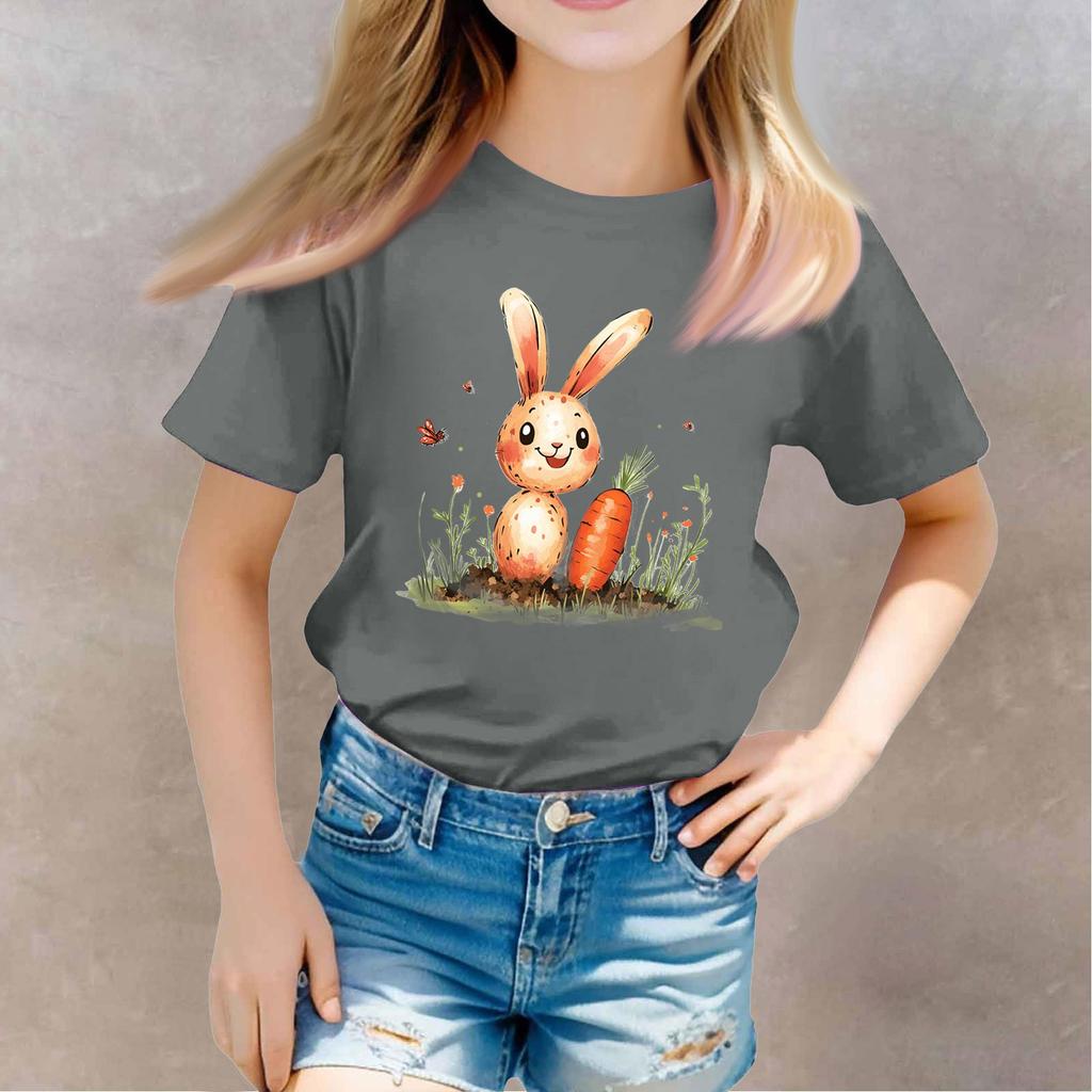 Toddler Girl Boy T-Shirts Kids Top Boys And Girls Printed Short Sleeved T-shirt