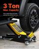 Floor Jack, 3 Ton Low Profile Floor Jack, Aluminum And Steel Racing Floor Jack With Dual Pistons Quick Lift Pump, Floor Jack Lifting Range 90 mm-500