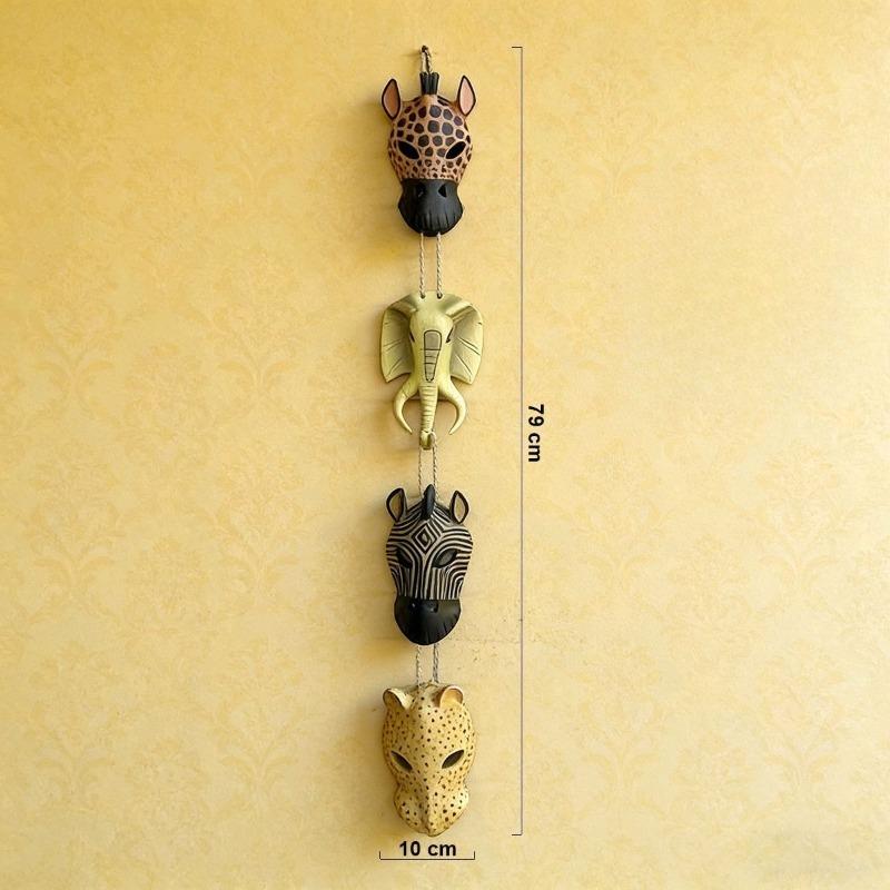 

Resin Wall Ornaments Animal Mask Decoration Hanging Ornament Creative Stereo Household Wall Accents Living Room Accessories