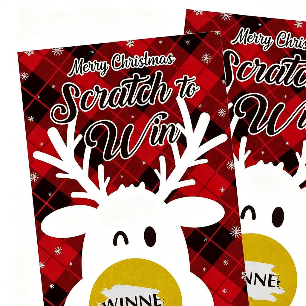 36 Stück Feiertag Glückskratzkarte Frohe Weihnachten Kratzspielkarte Rentier Lotteriekarte Für Weihnachtsdekorationen
