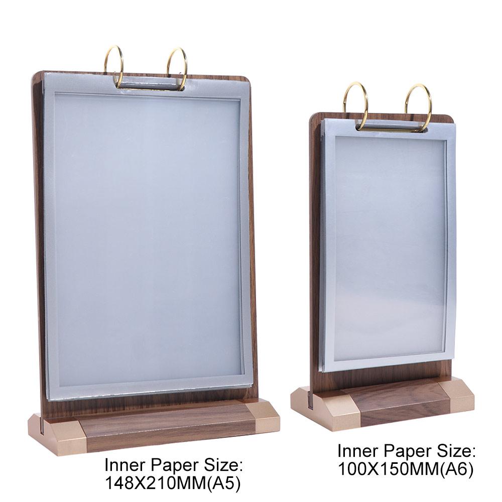 Wooden Holder Ads Display Stand Multi Page Sign Holder Display Stand Menu Card Holder  Dinner Party