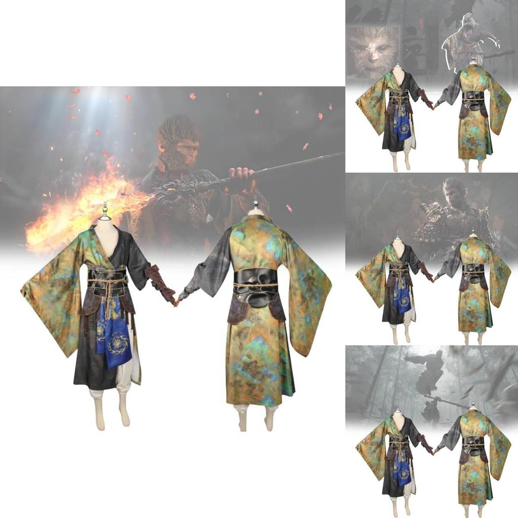 Black Myth Wukong Cosplay Kostuum Stijlvolle Retro Game Geïnspireerde Outfit Voor Evenementen