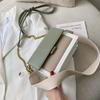Bag 2026 New Korean Versatile Contrasting Color Chain Broadband Shoulder Messenger Bag Fashionable Texture Small Square Bag