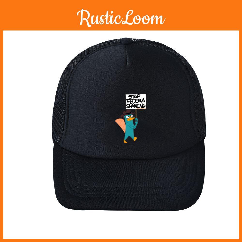 The Perry Platypus Baseball Cap Adjustable Mesh Wide Brim Summer Hat For Fans