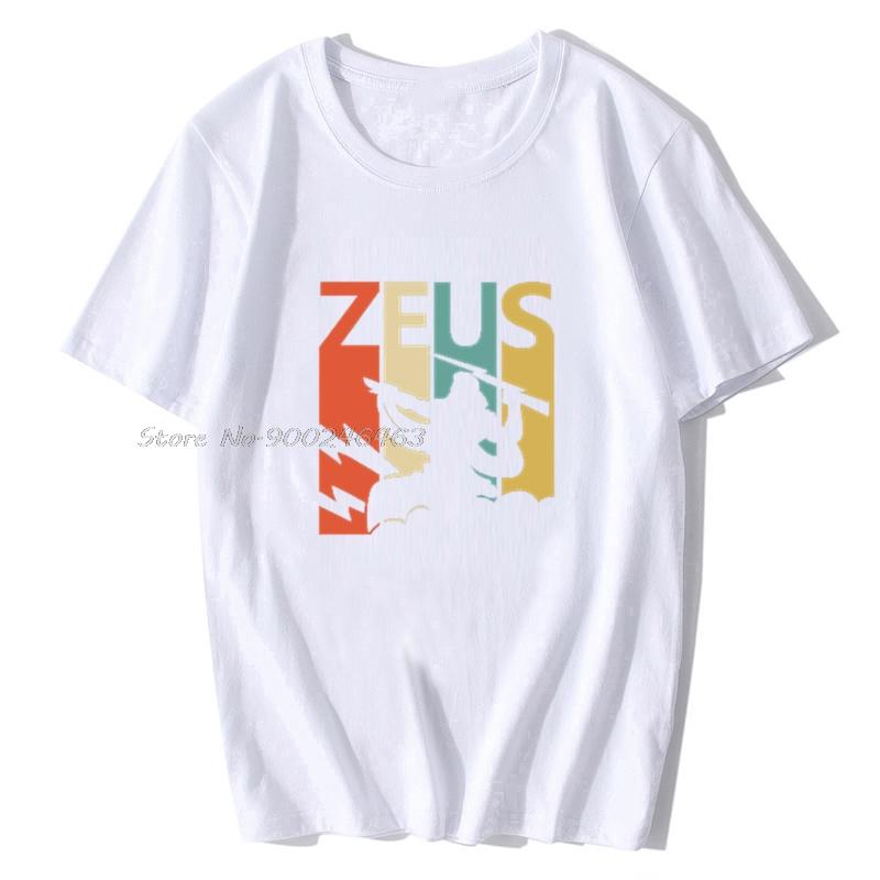 Unisex Tshirt Vintage 1970s Greek God Zeus Tshirt Women T Shirt Unisex Cotton Oneck T Shirt Hip Hop Tees Tops Harajuku S