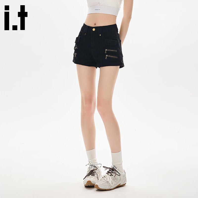 

:CHOCOOLATEit Women s American Style Zipper Denim Shorts L