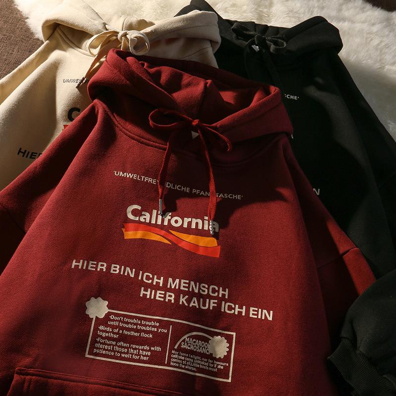 Women's Retro Oversized Fleece-Lined Hoodie - Autumn/Winter Streetwear Jacket