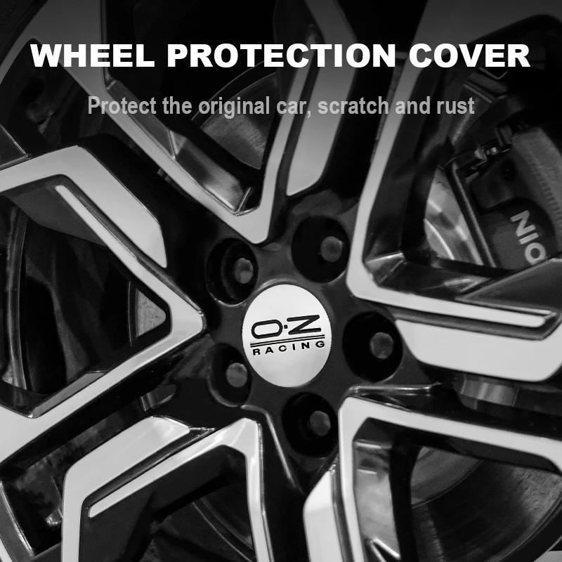 4pcs 56+60mm Car Styling OZ Racing O.Z Logo Car Wheel Hub Center Caps Sticker Rim Cover Decoration Badge Emblem Auto Accessories