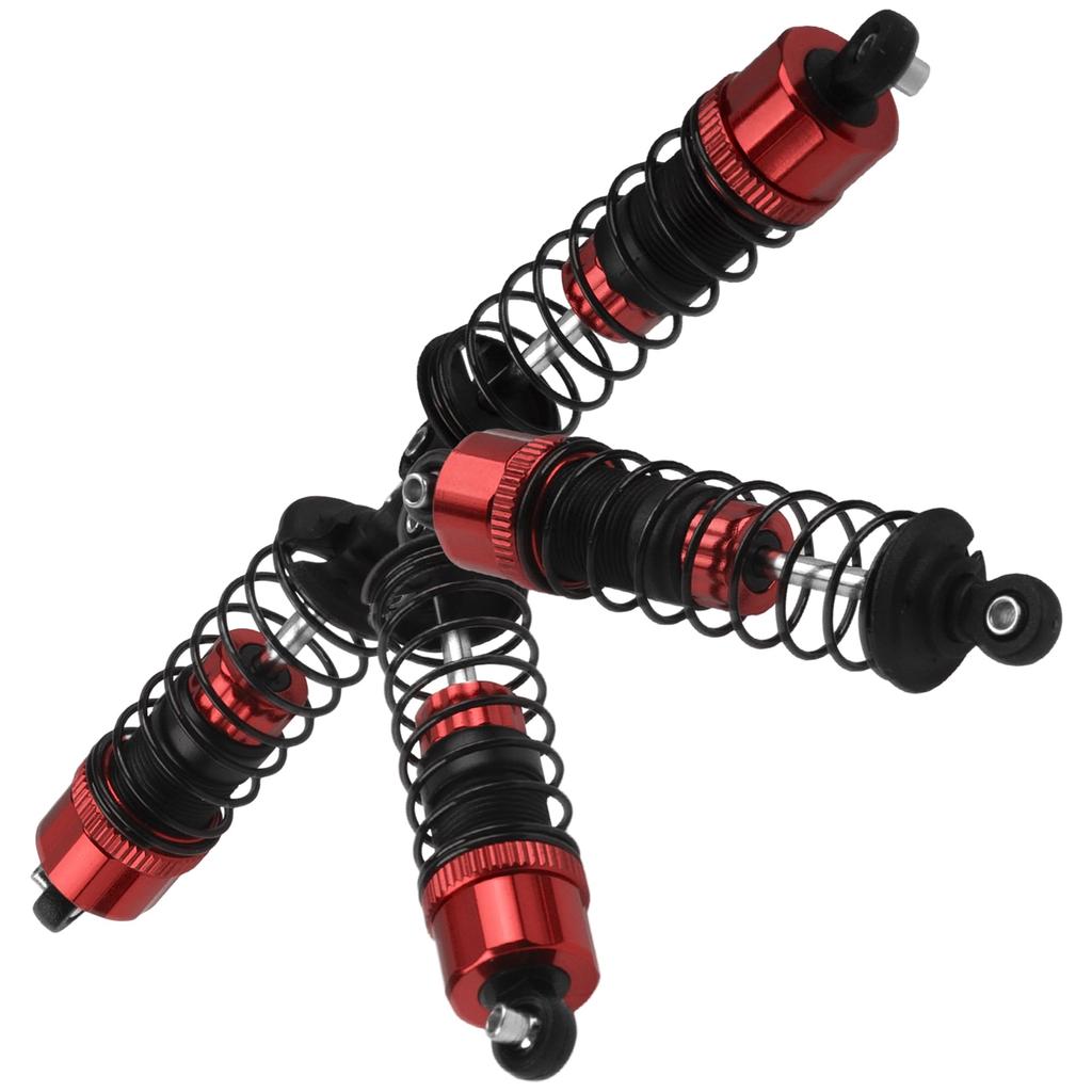 4-Pack RC Car Shock Absorbers, Metal Shock Dampers, Compatible with Hyper Go MJX H14BM 14210 14209 1/14 RC Car Upgrade Parts