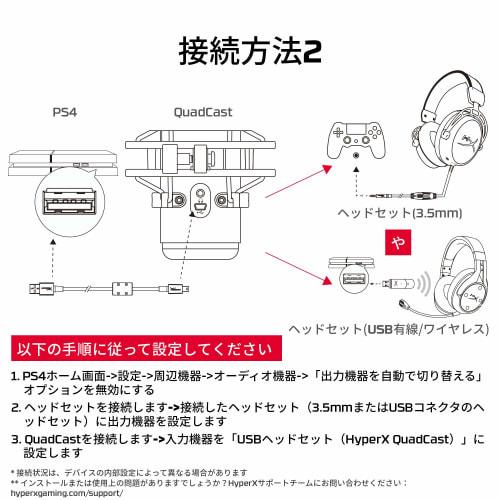 HyperX QuadCast Standalone Microphone for Streamers, Content Creators, and Gamers, Compatible with PC and PS4, 2-Year Warranty, HX-MICQC-BK
