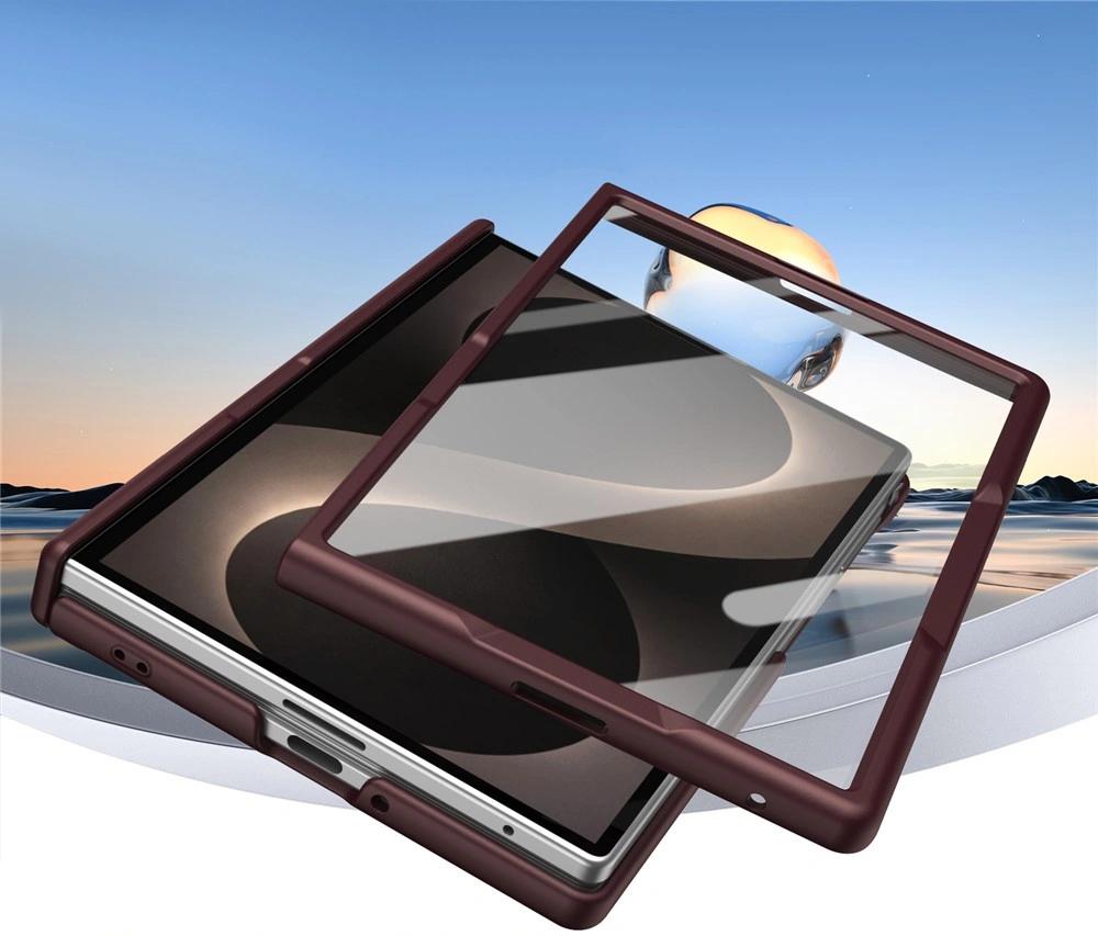 Case for Samsung Galaxy Z Fold 8, with glass for external screen, for MagSafe, burgundy