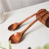 Japanese Style Wooden Soup Spoon With Long Handle Kitchen Utensil Practical Tableware For Home Dining Outdoor Use