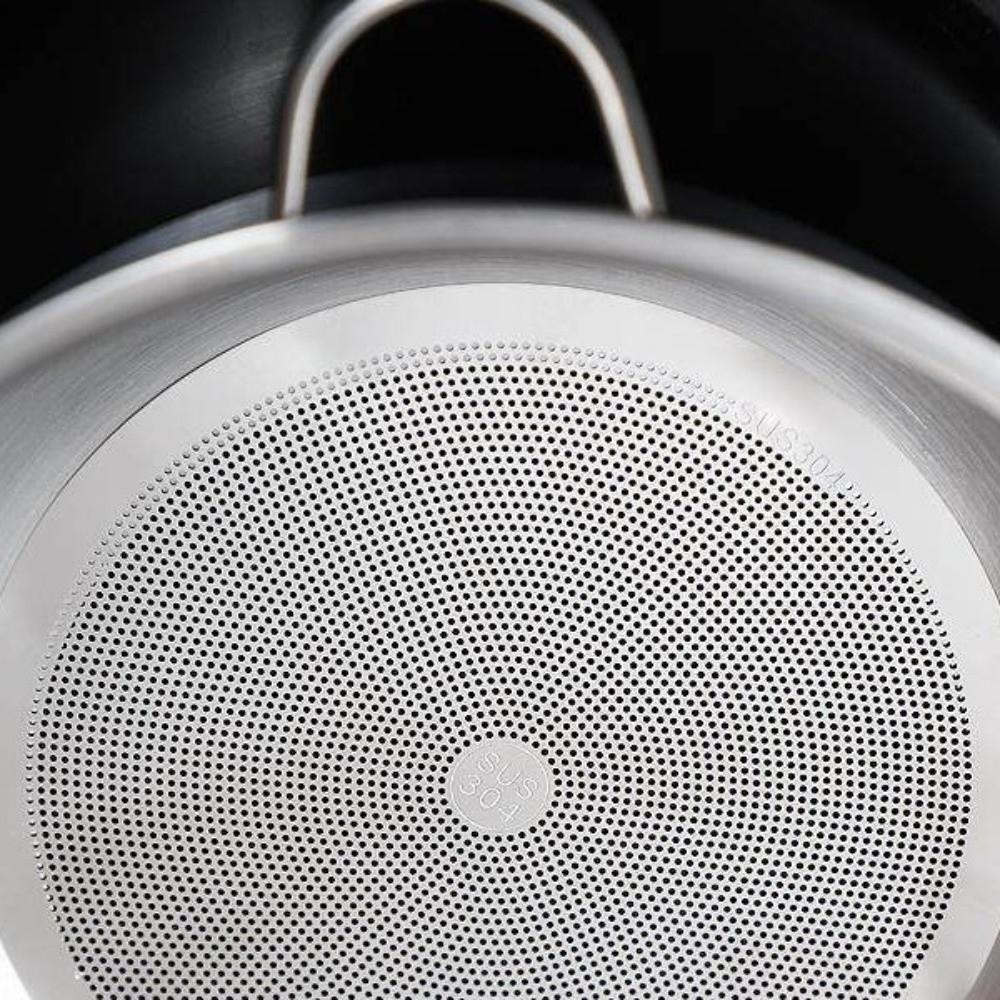 Long Handle Stainless Steel Strainer Ergonomic Handle Ultra-fine Mesh Rice Sieve Hanging Efficient Flour Sifter Drying