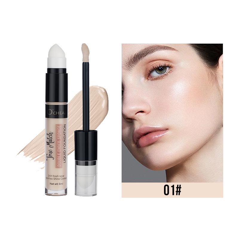 OCHEAL Ou Qian Ya Double-Ended Concealer Foundation Liquid Contour for European and American Skin 8ml