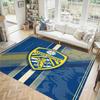 Leeds United Design Kristall Samt Teppich Gemütlich Nicht?Rutschfester Teppich mit Aufdruck für Schlafzimmer Wohnzimmer Eingang