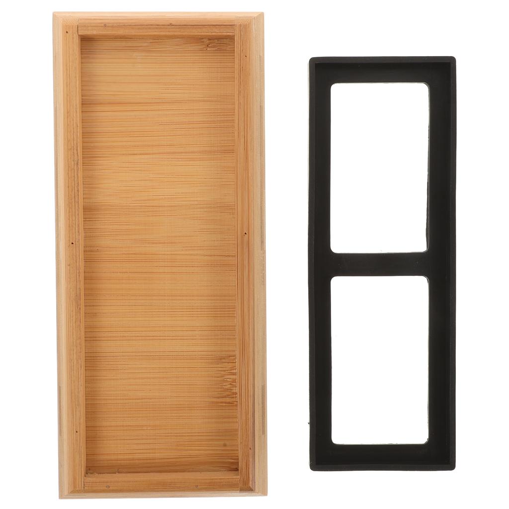 Household Bamboo Whetstone Non-slip Base Fixed Tray Kitchen Home Storage for Sharpening Sharpener Holder Stand Tool Accessory