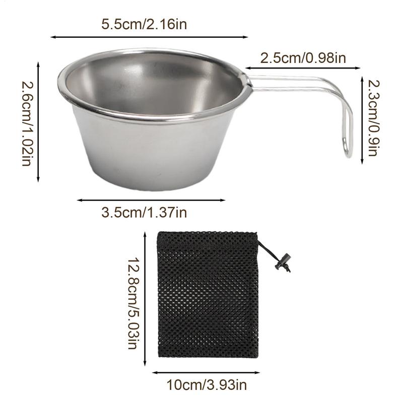 Metal Cups 50ml Mini Wine Glass Set 4x Small Portable Mugs Equipment For Mountaineering Backpacking Tea BBQ Outdoors Kitchen