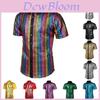 Camisa de Vestir Retro Disco de los 70 para Hombre con Tejido de Poliéster para Cosplay y Ropa de Fiesta