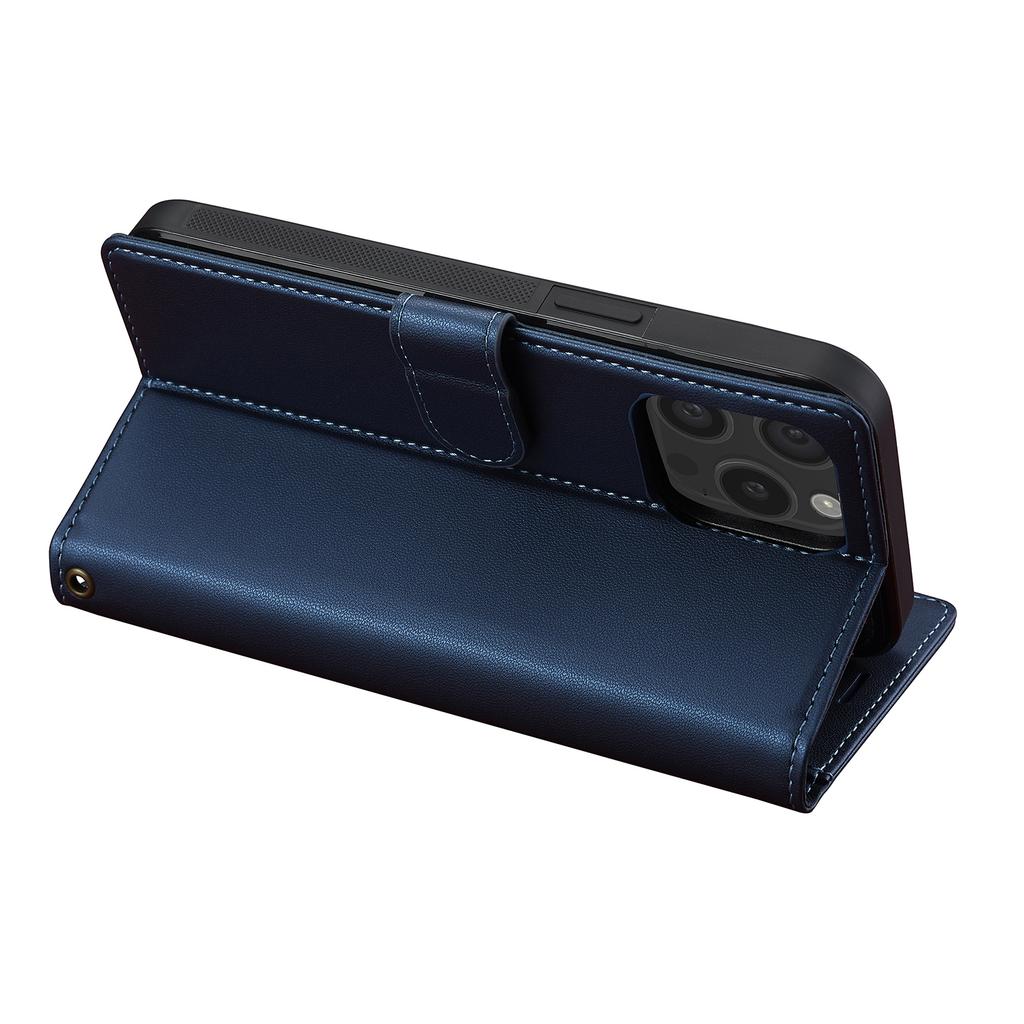 LC.IMEEKE L2 Series for iPhone 15 Pro Case PU Leather Wallet Detachable Magnetic Phone Cover