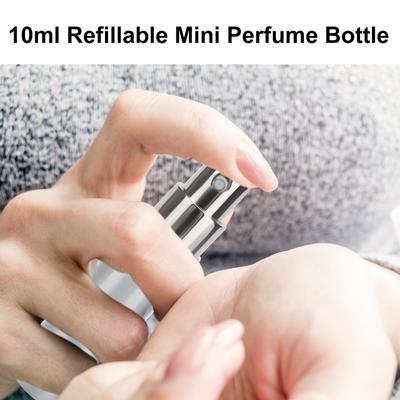 5 SZTUK 10 ml Mini butelka na perfumy z możliwością wielokrotnego napełniania Przenośny aluminiowy atomizer Perfumy w sprayu Butelka kosmetyczna