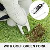 Golfs Tees Holder Portable Golfs Tees Carriers Hanging Stand with 12pcs Tees, Green Fork, Pencil, GolfBall Marker