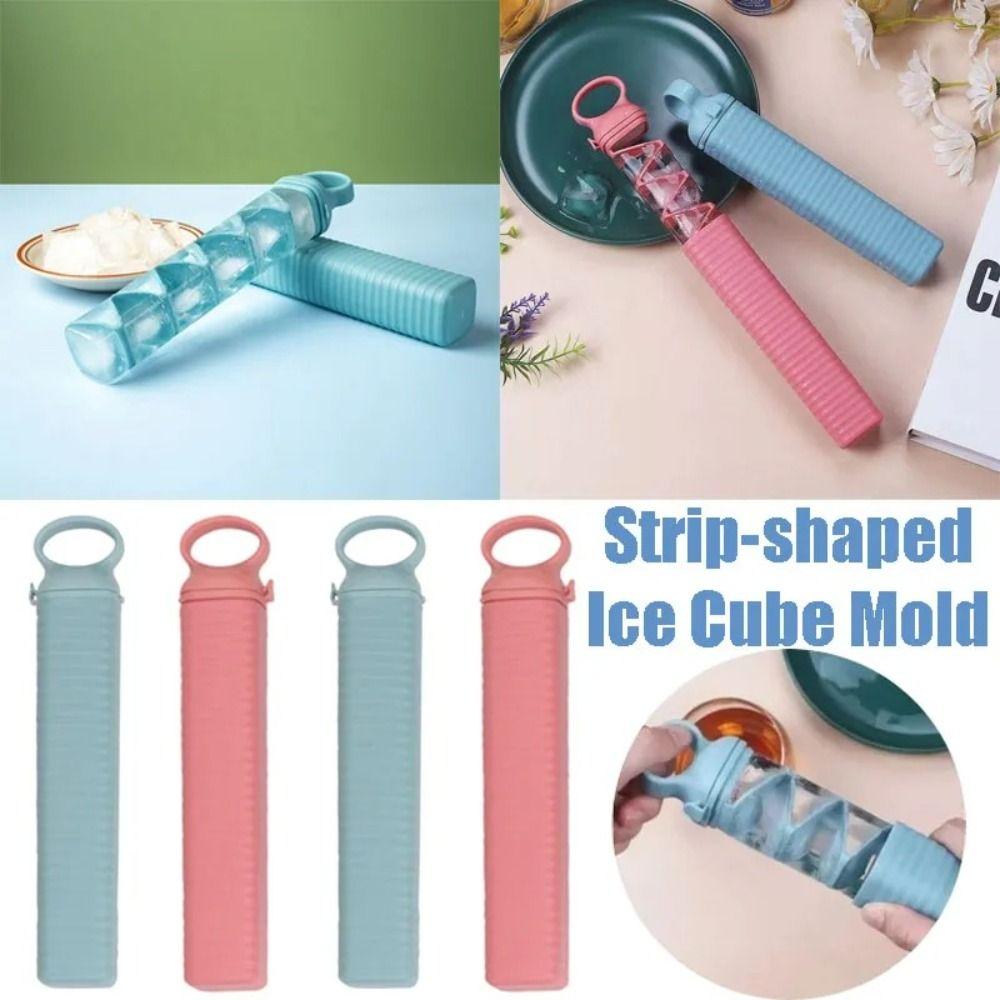 Portable Pull-out Ice Making Molds Long Strip Quick-Freezing Silicone Mold Reusable DIY Ice Cube Tray Kitchen