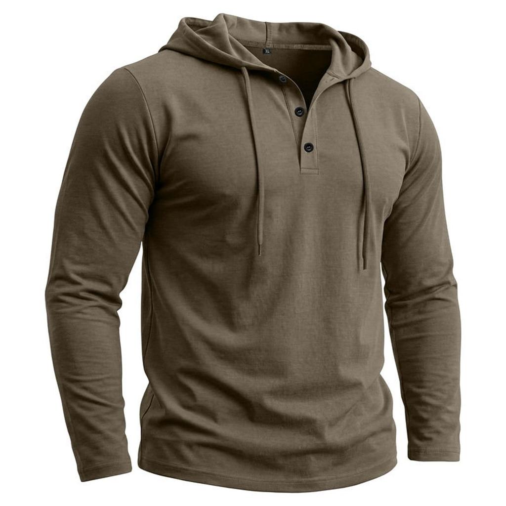 Sudadera con capucha de manga larga ligera para hombre, informal, retro
