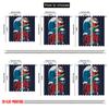 2pcs,2D Plane Printing Curtains&Window Treatment Surfing Santa & Reindeer Versatile Polyester Fabric (without Rod) Decorations