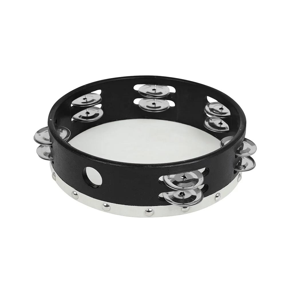 Tambourine 6/8 Inch Wooden Hand Bell Handheld Tambourine Percussion Instrument Instruments Orff Musical Instruments