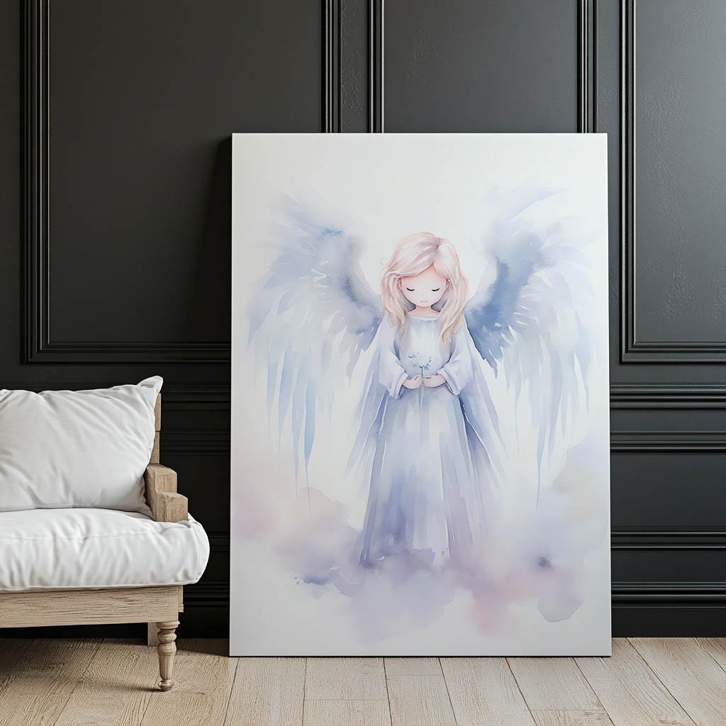 Radość Anioła Radość Anioła, 30X40 Cm, Rama Drewniana Ciemny Brąz, Papier Matowy 230 Gsm