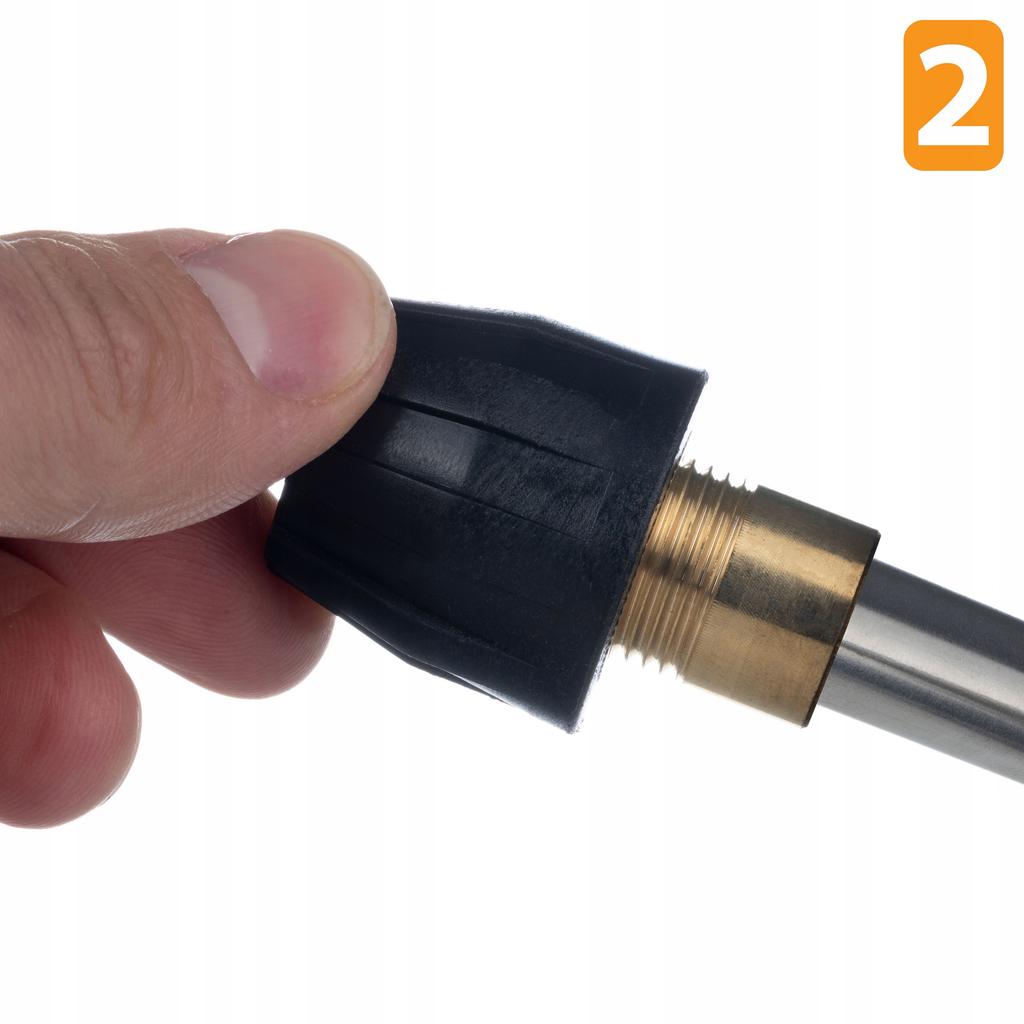 Lanca dysza kątowa 90 stopni 80 cm Rosfix do myjek Karcher K2-K7 gwint M18 160 bar