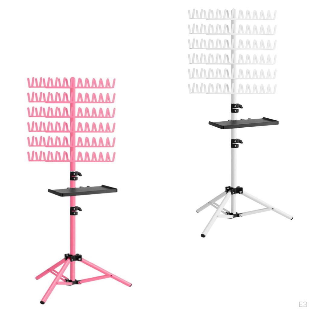 Adjustable Braiding Hair Rack Convenience Double Sided Standing Stand Home 144 Pegs