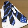 Paul Smith Necktie with Ribbon, Paul Smith Case & Shopping Bag (REDROSE Original) PS31 BlackBlue (Gift, Birthday, Gift Wrapping) [Item]